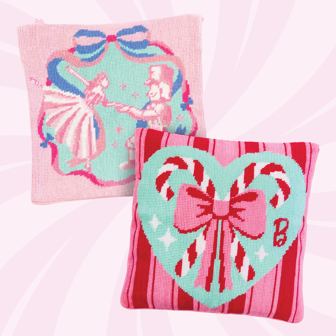 PINK CHRISTMAS DUO - Needlepoint Cushion Bundle