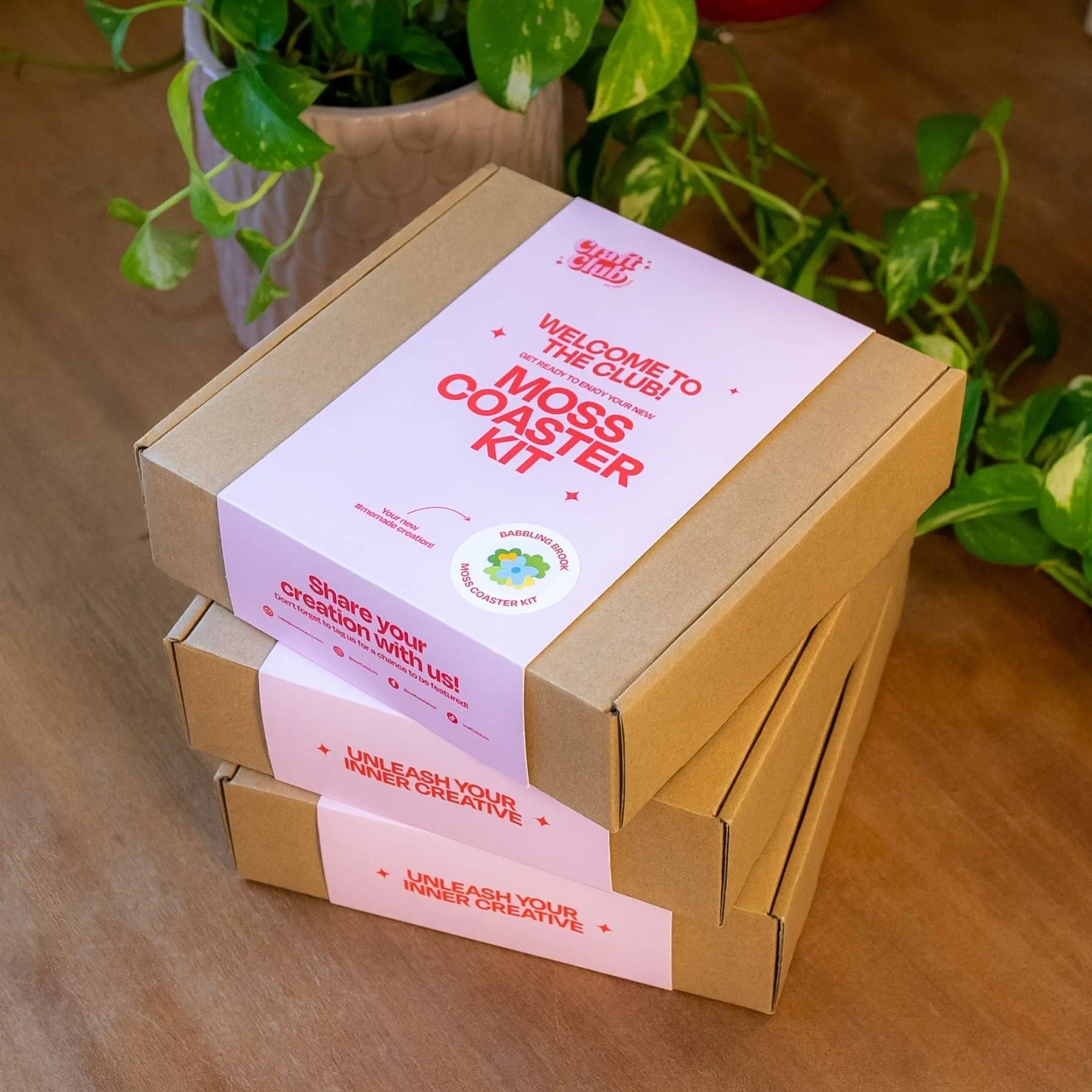 Craft Club Co Australia MOSSY TRIO Coaster Bundle