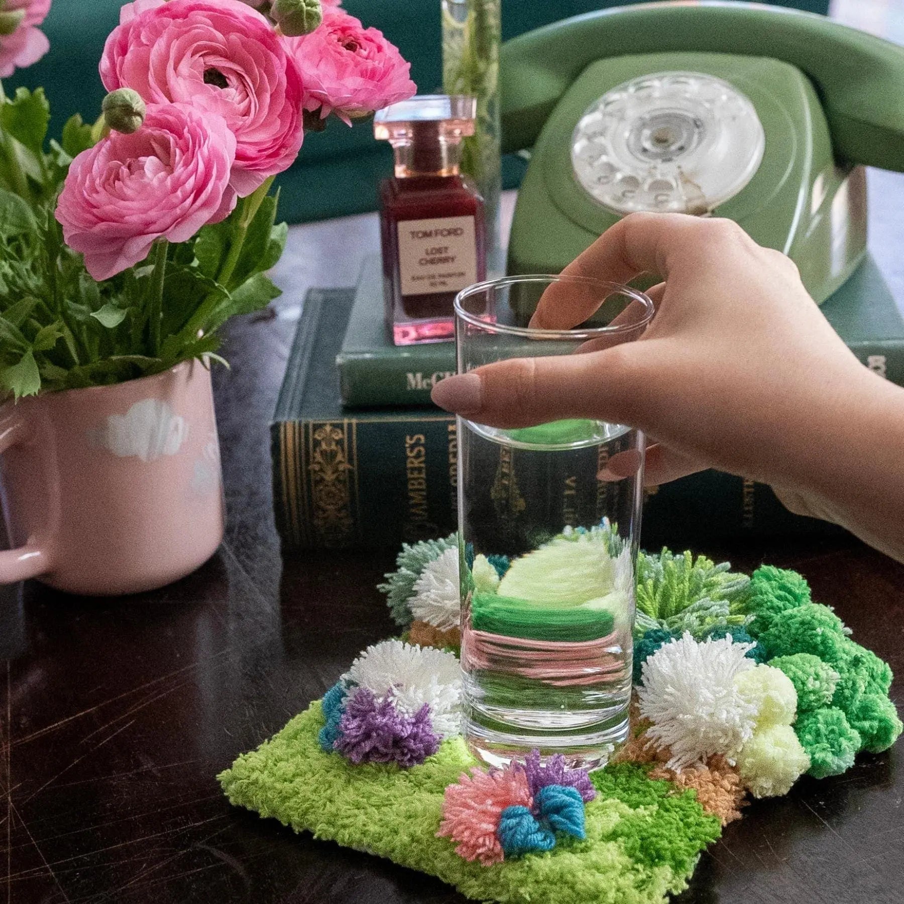 Craft Club Co Australia & NZ FLOWER PATCH Moss Rug Coaster Kit