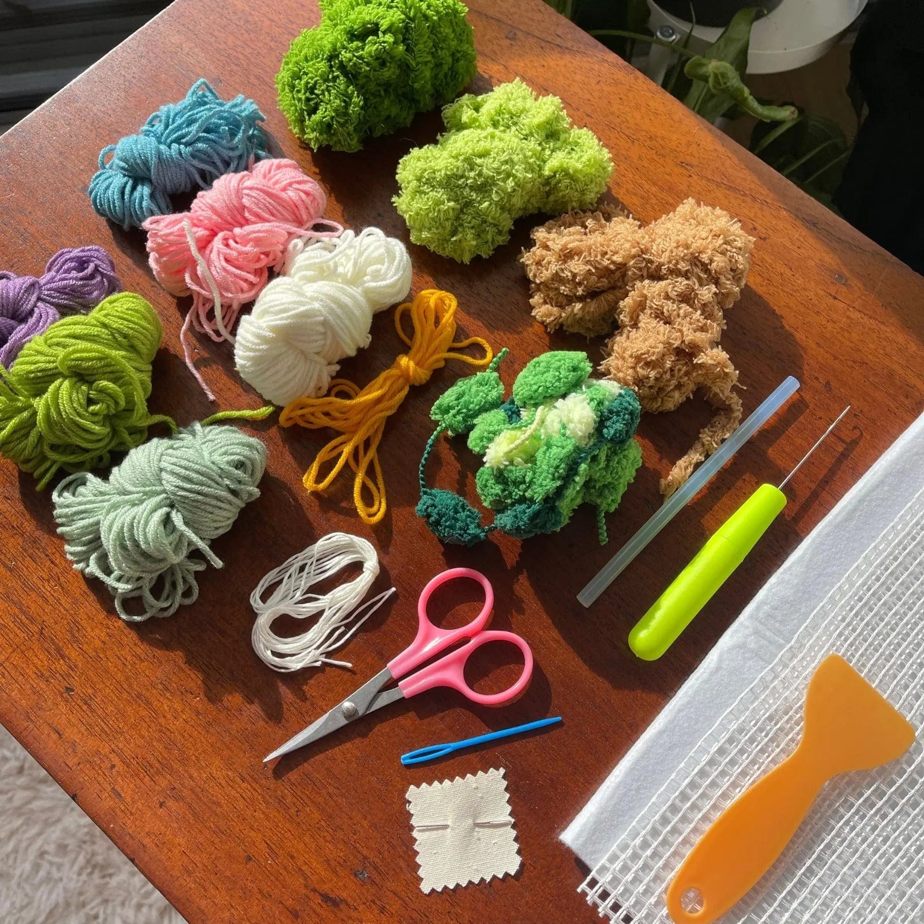 Craft Club Co Australia & NZ FLOWER PATCH Moss Rug Coaster Kit