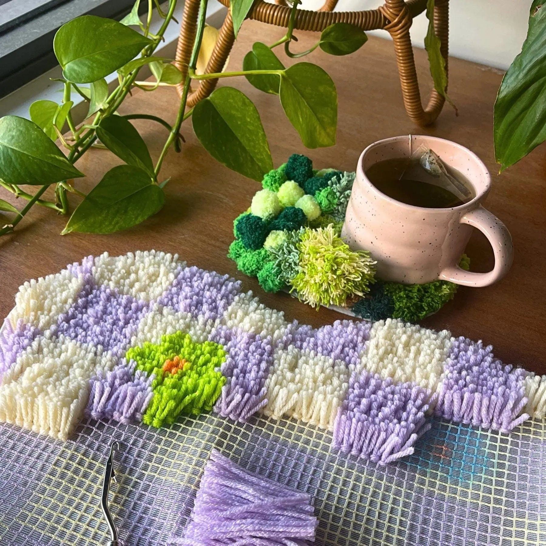 Craft Club Co Australia & NZ GRASSY GARDEN Moss Rug Coaster Kit