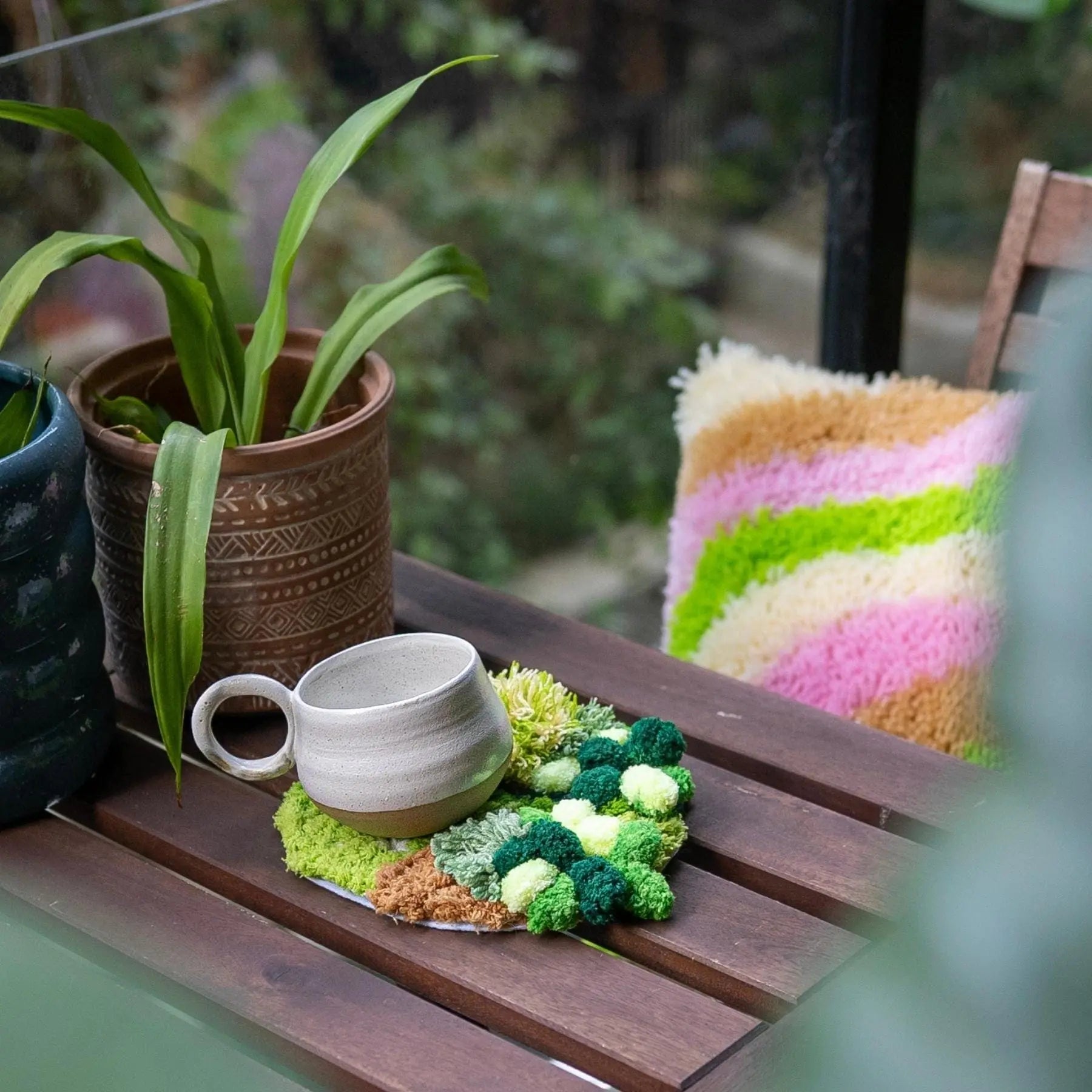 Craft Club Co Australia & NZ GRASSY GARDEN Moss Rug Coaster Kit