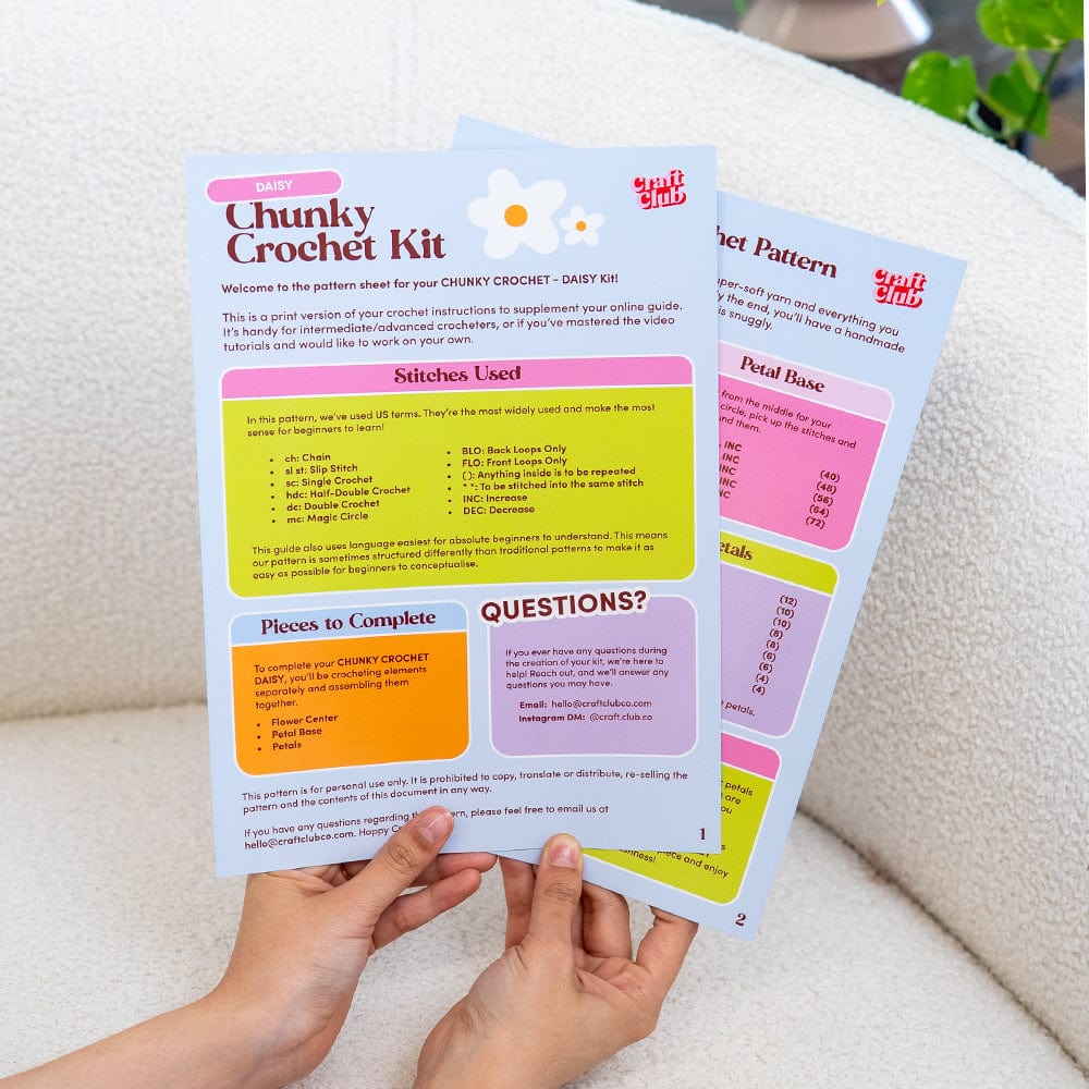 Craft Club Co DAISY Chunky Crochet Kit