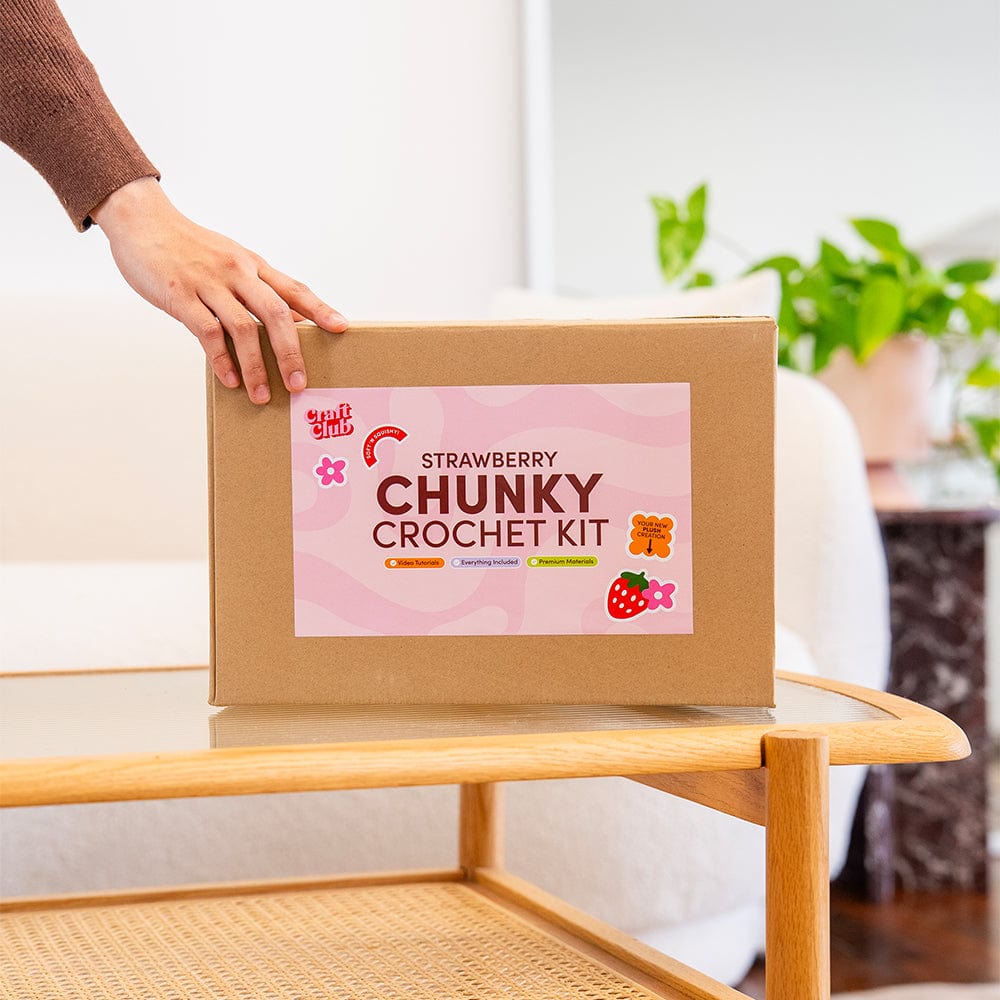 Craft Club Co STRAWBERRY Chunky Crochet Kit