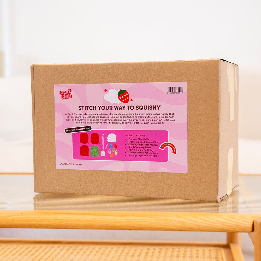 Craft Club Co STRAWBERRY Chunky Crochet Kit