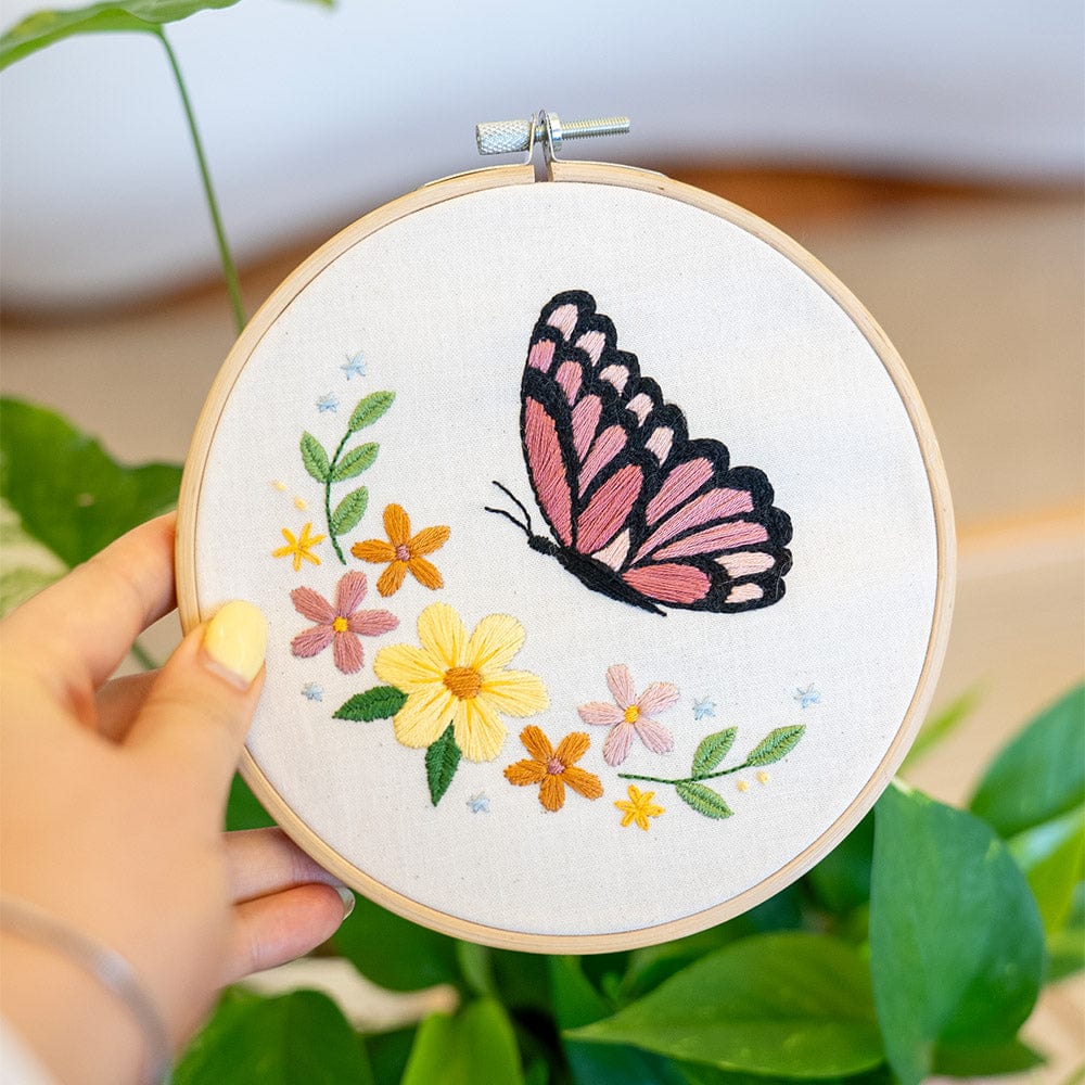 Craft Club Co BLUSHING BUTTERFLY Embroidery Kit