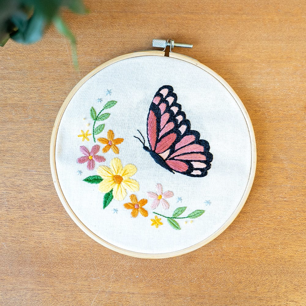 Craft Club Co BLUSHING BUTTERFLY Embroidery Kit