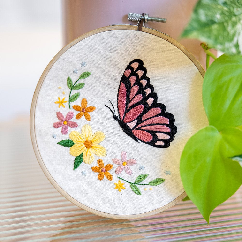 Craft Club Co BLUSHING BUTTERFLY Embroidery Kit