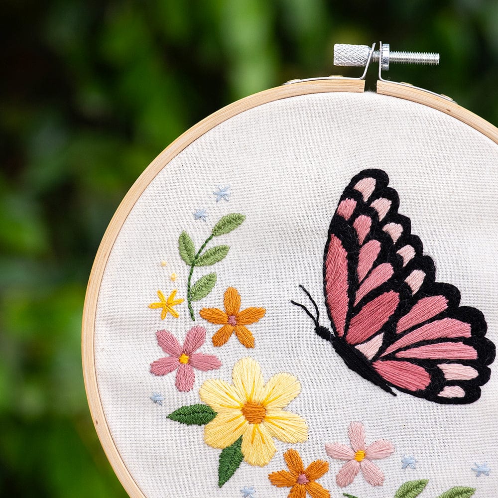 Craft Club Co BLUSHING BUTTERFLY Embroidery Kit