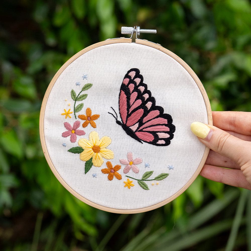 Craft Club Co BLUSHING BUTTERFLY Embroidery Kit