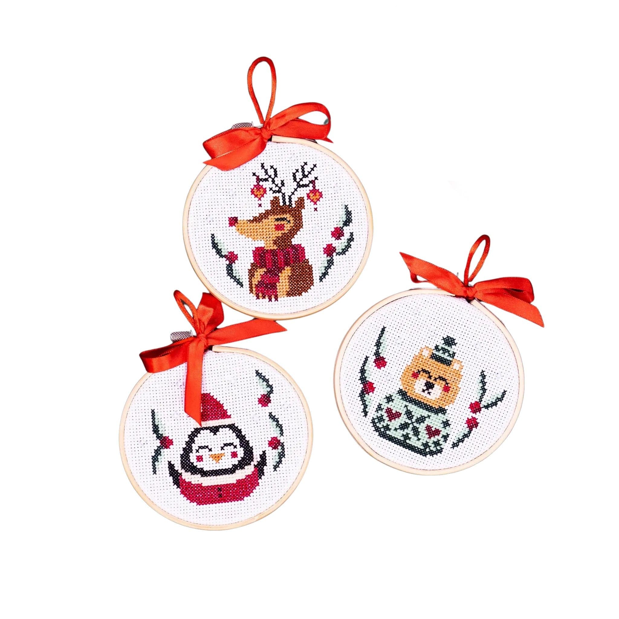 Craft Club Co CHRISTMAS MINI ORNAMENTS Cross Stitch Kit