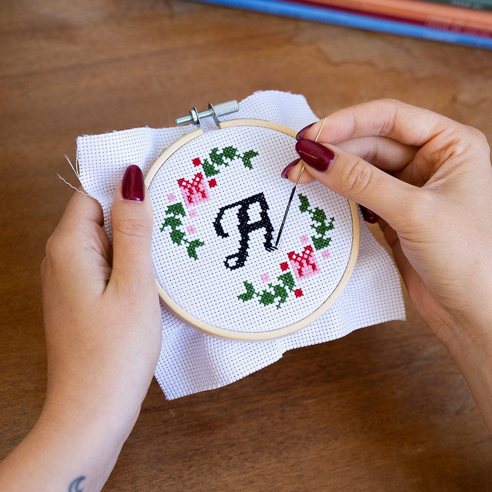 Craft Club Co FAMILY INITIALS - Christmas Mini Ornaments Cross Stitch Kit