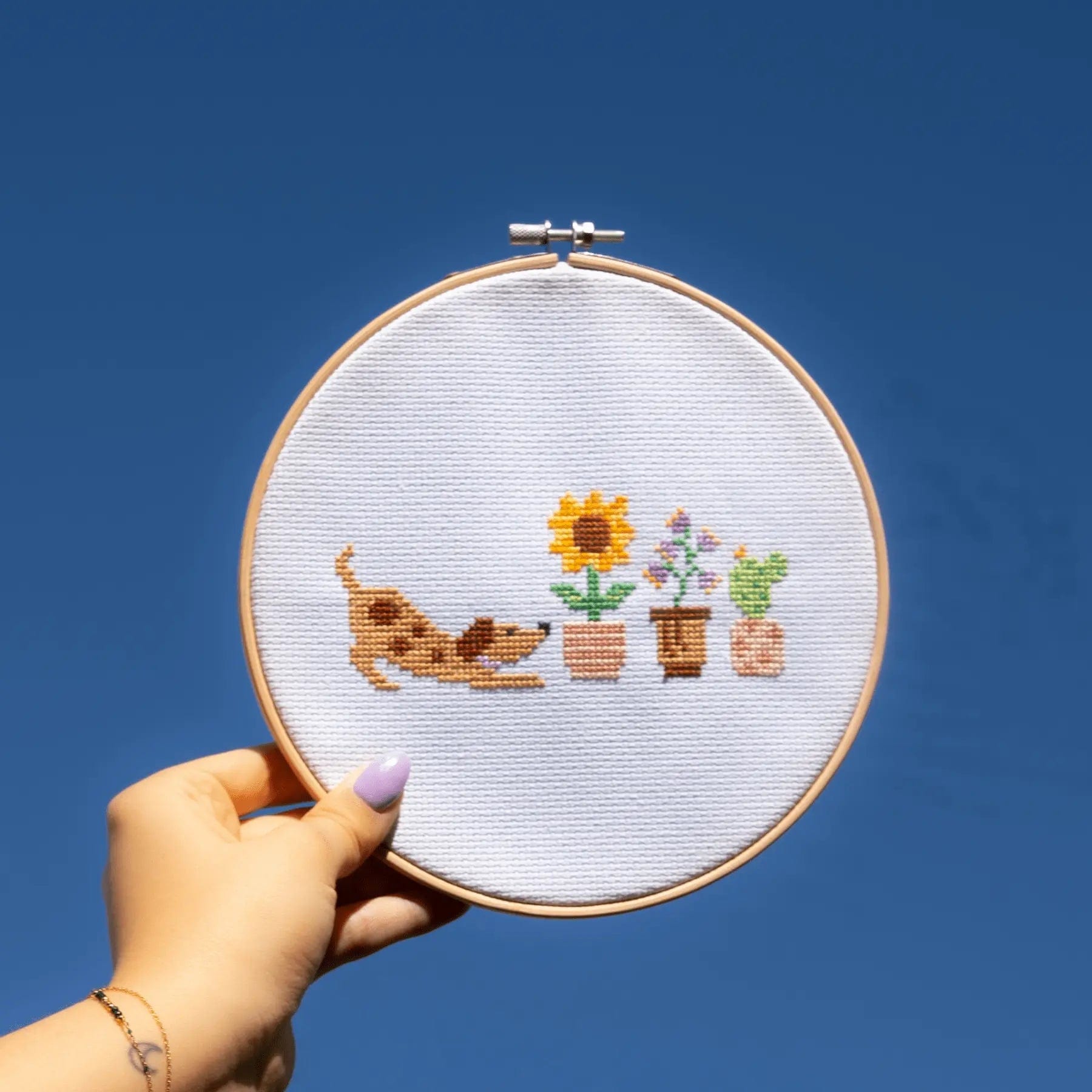 Craft Club Co PUP & PETALS Cross Stitch Kit