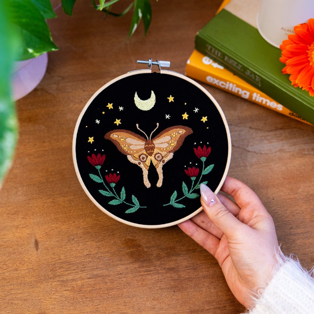 Craft Club Co MIDNIGHT MOTH Embroidery Kit