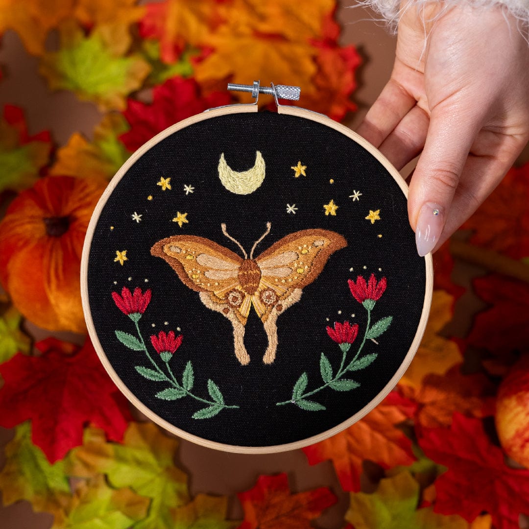 Craft Club Co MIDNIGHT MOTH Embroidery Kit