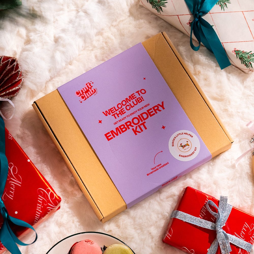 Craft Club Co SANTA'S LITTLE HELPER - Christmas Embroidery Kit