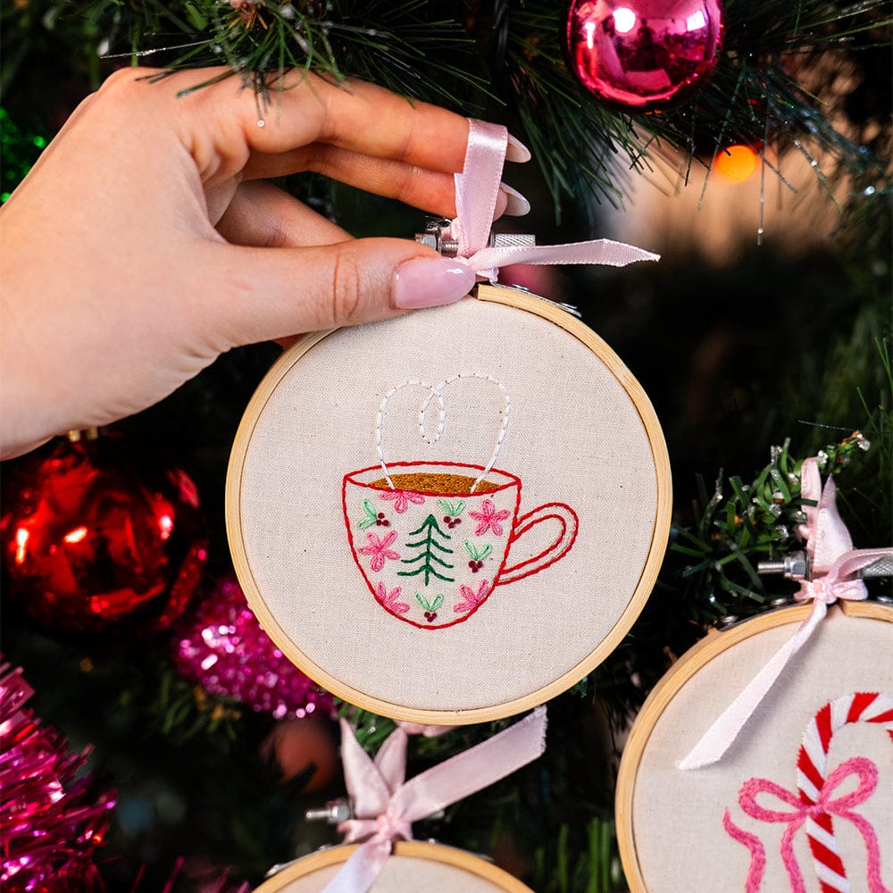 Craft Club Co TINSEL & TEA - Christmas Minis Embroidery Kit
