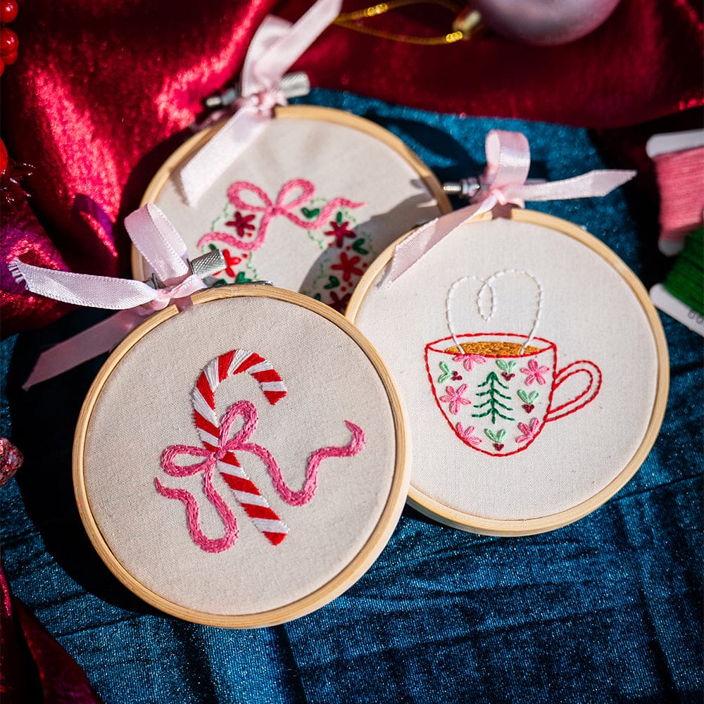 Craft Club Co TINSEL & TEA - Christmas Minis Embroidery Kit