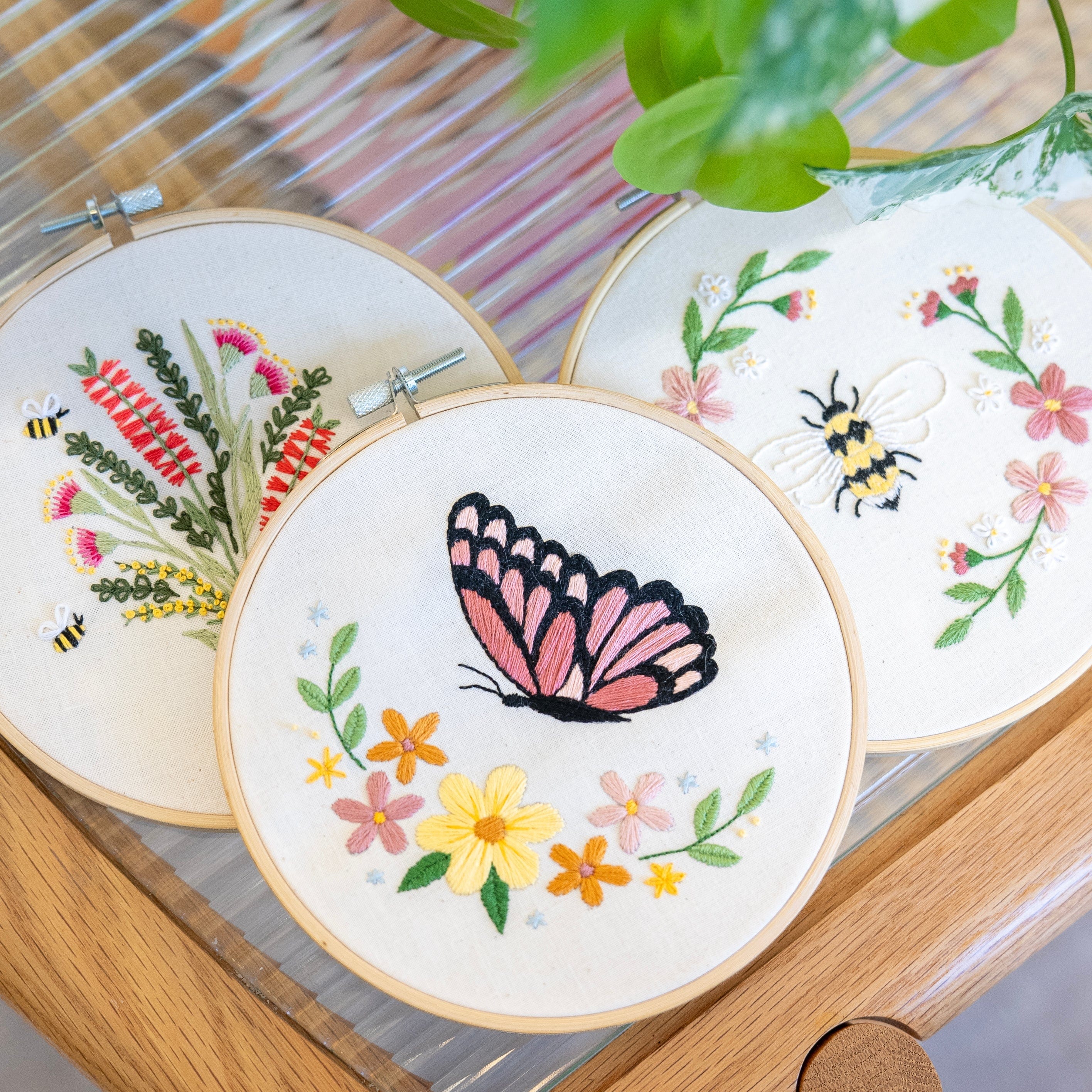 Craft Club Co FLORAL TRIO - Embroidery Kit Bundle
