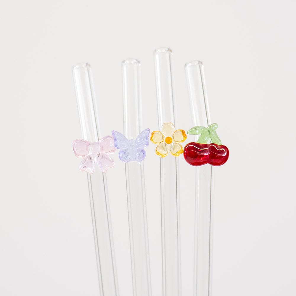 Craft Club Co CharmSip- 4 Pack Glass Straw