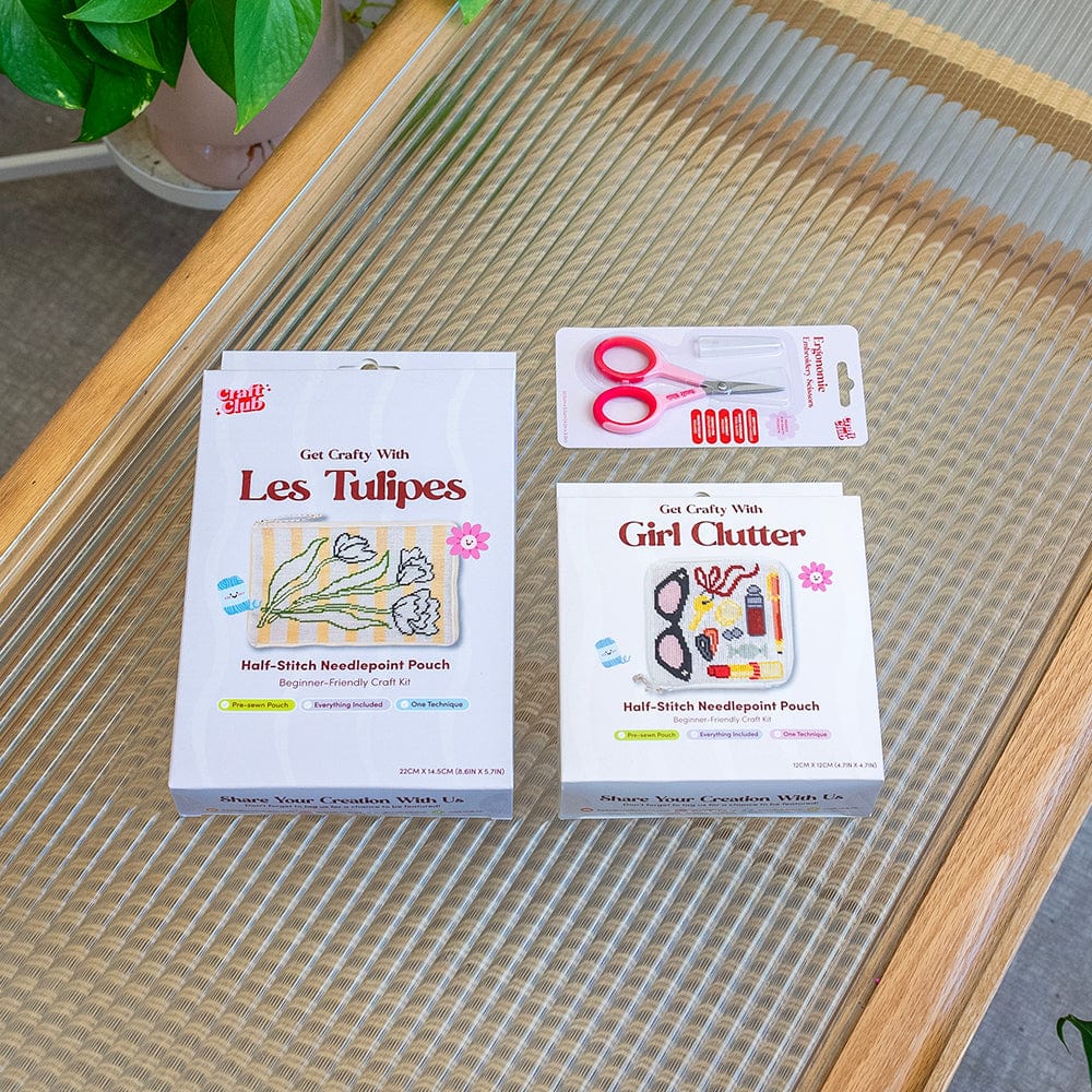 Craft Club Co NEUTRAL STITCHES  | Pouch Kit Bundle