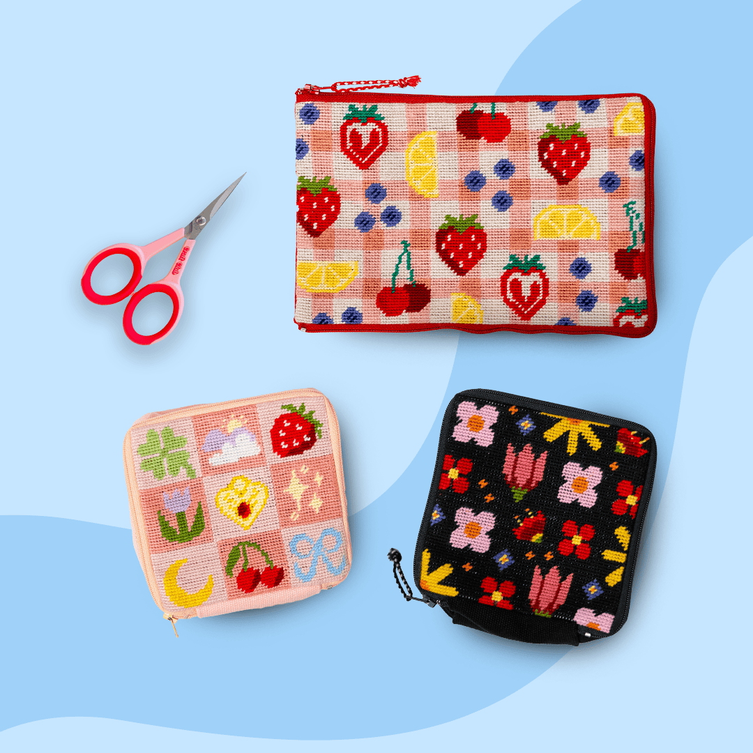 RAINBOW BRIGHTS | Half-Stitch Pouch Kit Bundle