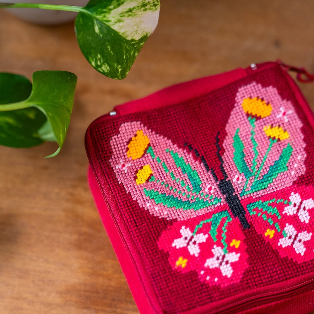 Craft Club Co Butterfly Bloom - Needlepoint Pouch Kit