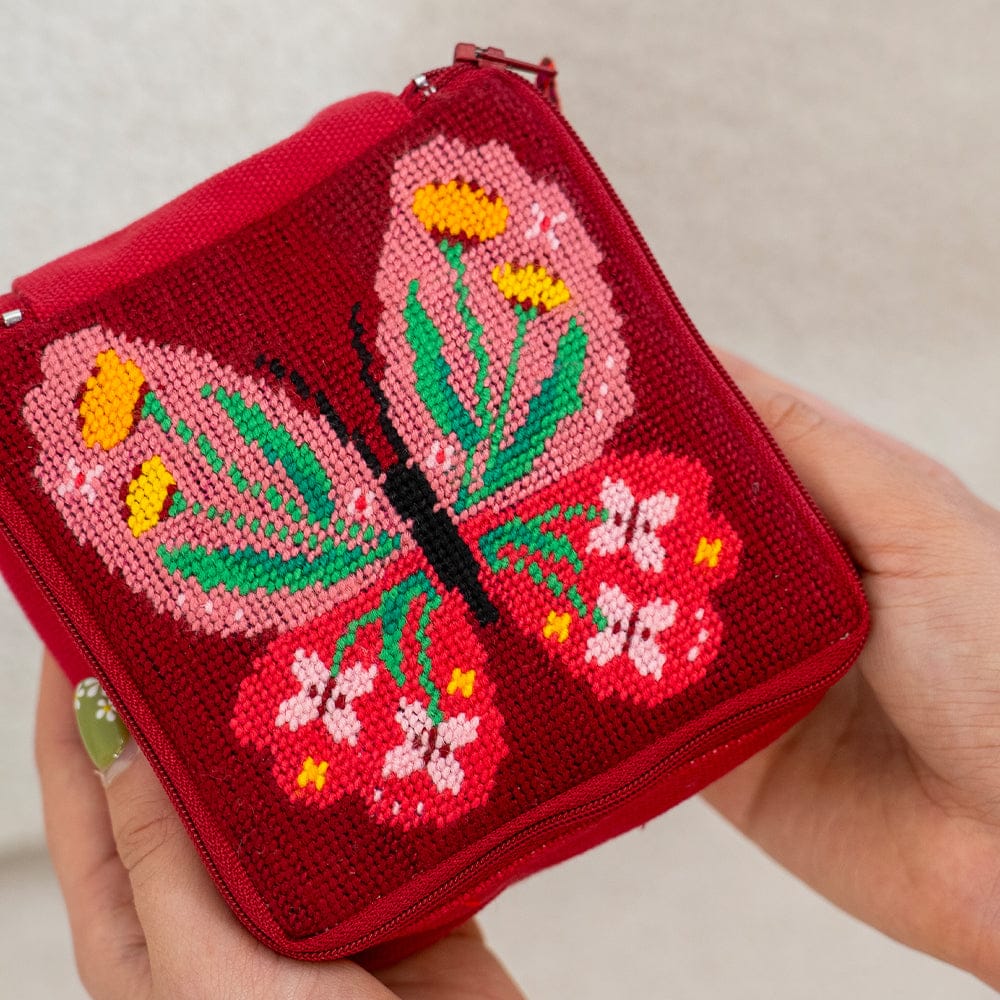 Craft Club Co Butterfly Bloom - Needlepoint Pouch Kit