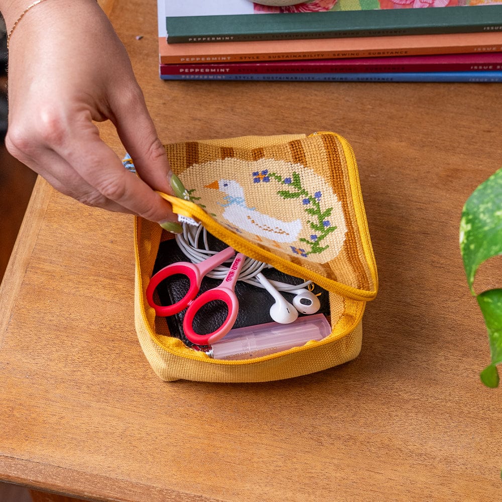 Craft Club Co Duck, Duck, Goose - Needlepoint Pouch Kit