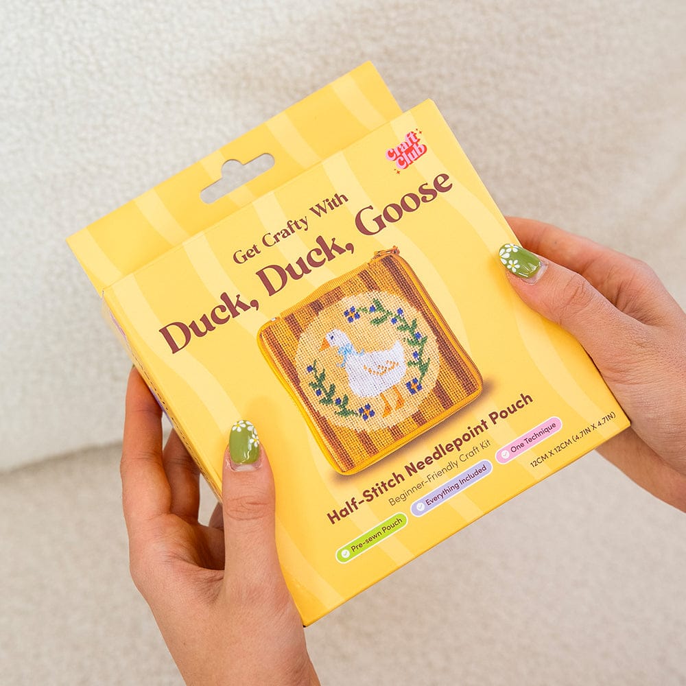 Craft Club Co Duck, Duck, Goose - Needlepoint Pouch Kit