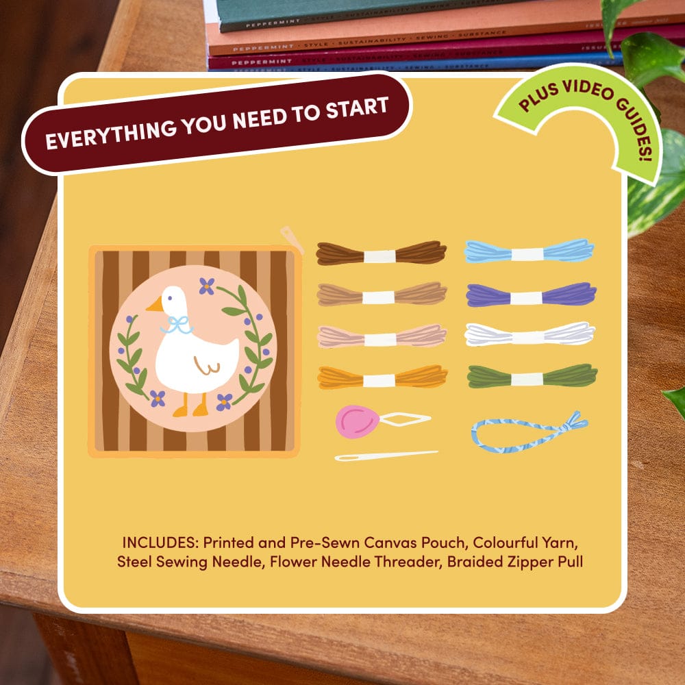 Craft Club Co Duck, Duck, Goose - Needlepoint Pouch Kit