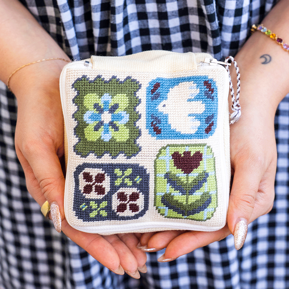 Craft Club Co Fluttering Fables - Needlepoint Pouch Kit