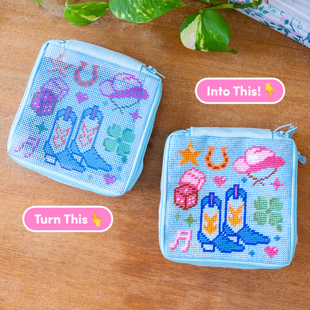 Craft Club Co Howdy - Needlepoint Pouch Kit