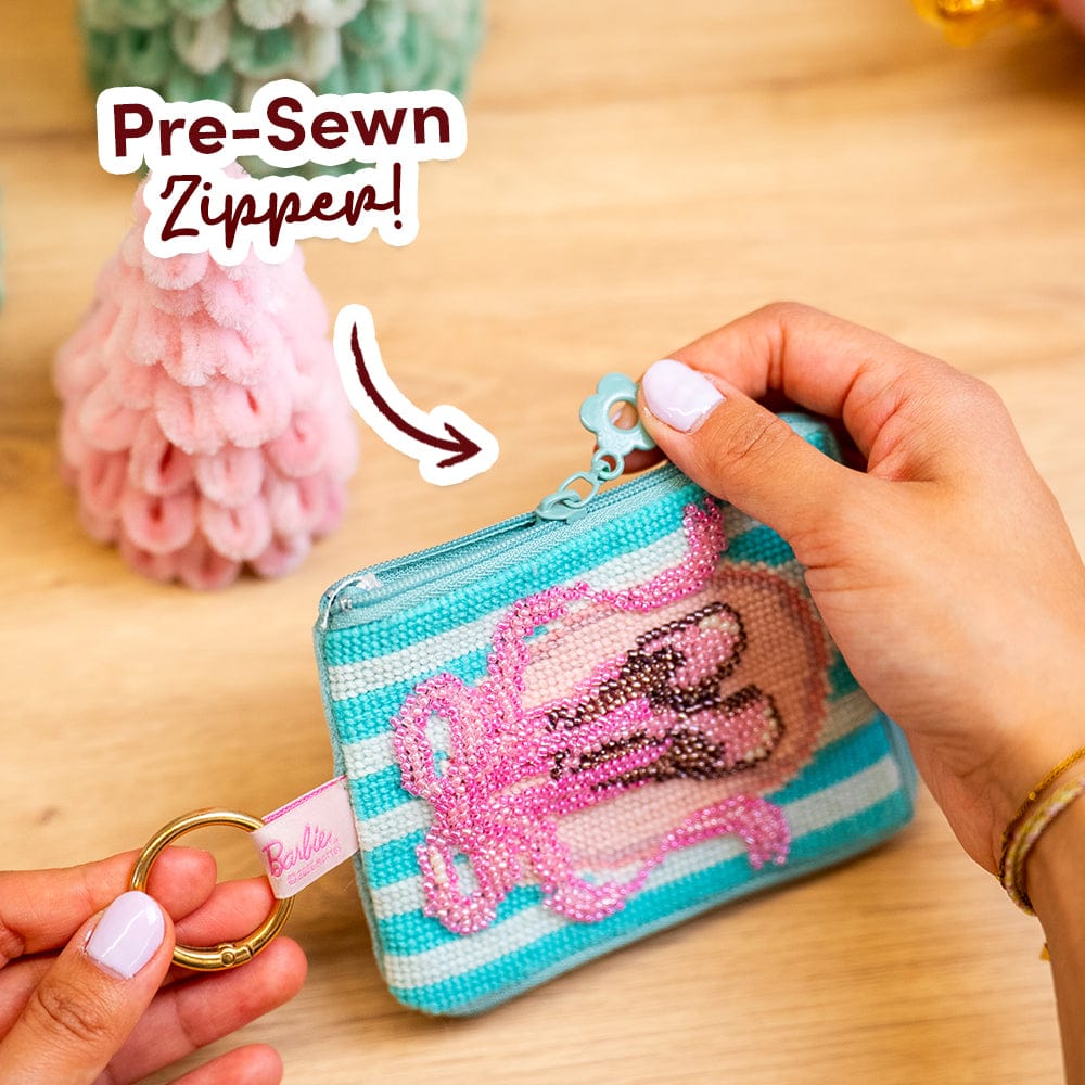 Craft Club Co BARBIE™ BALLET SHOES - Beaded Needlepoint Wallet Kit