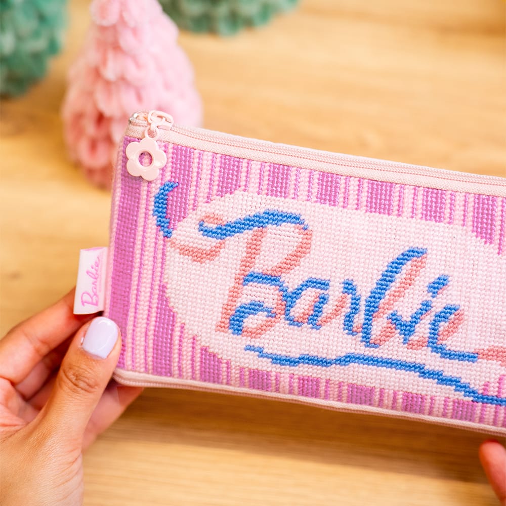 Craft Club THE WHOLE BALLET - Needlepoint Bundle — Barbie™ pencil case close-up