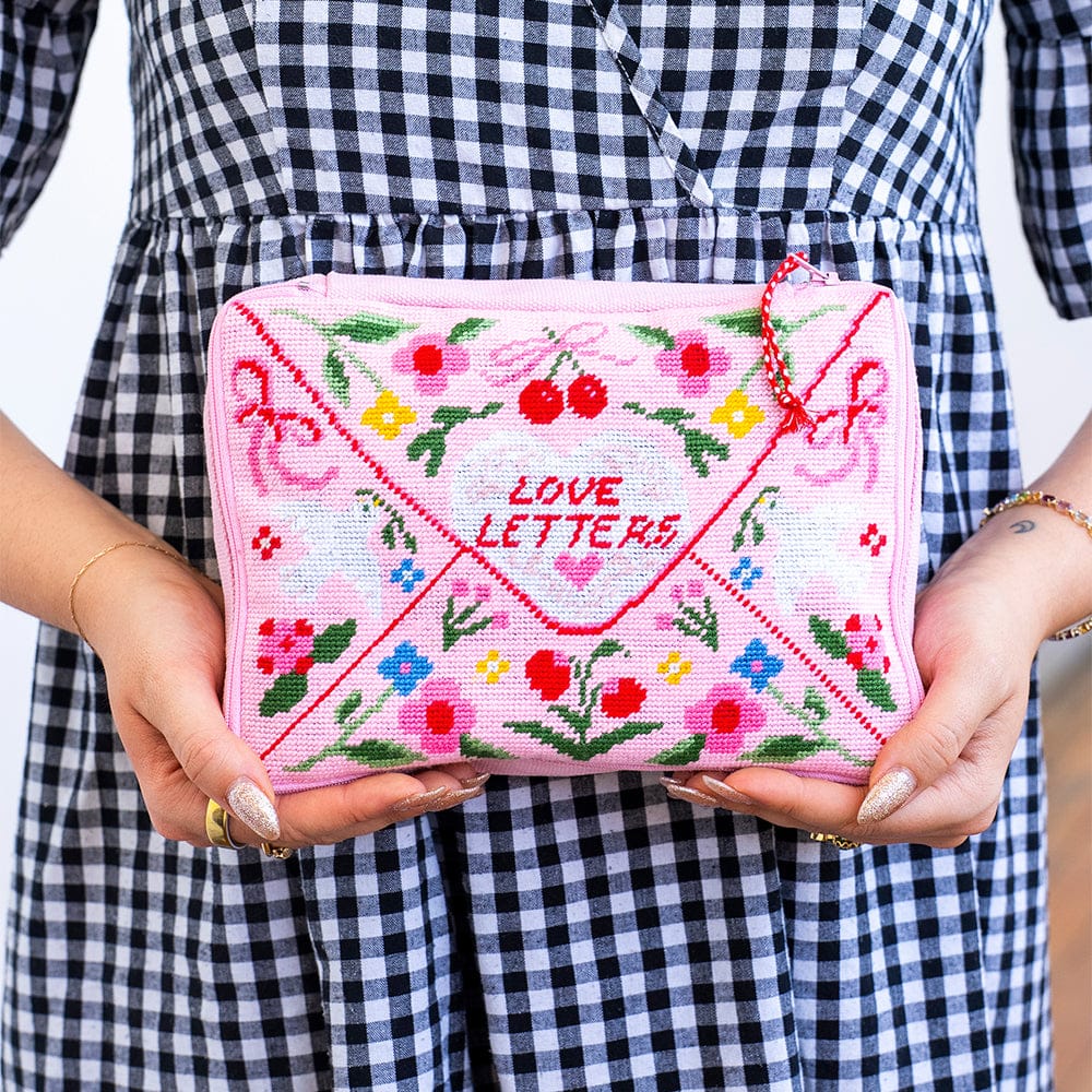 Craft Club Co Love Letters - Needlepoint Pouch Kit