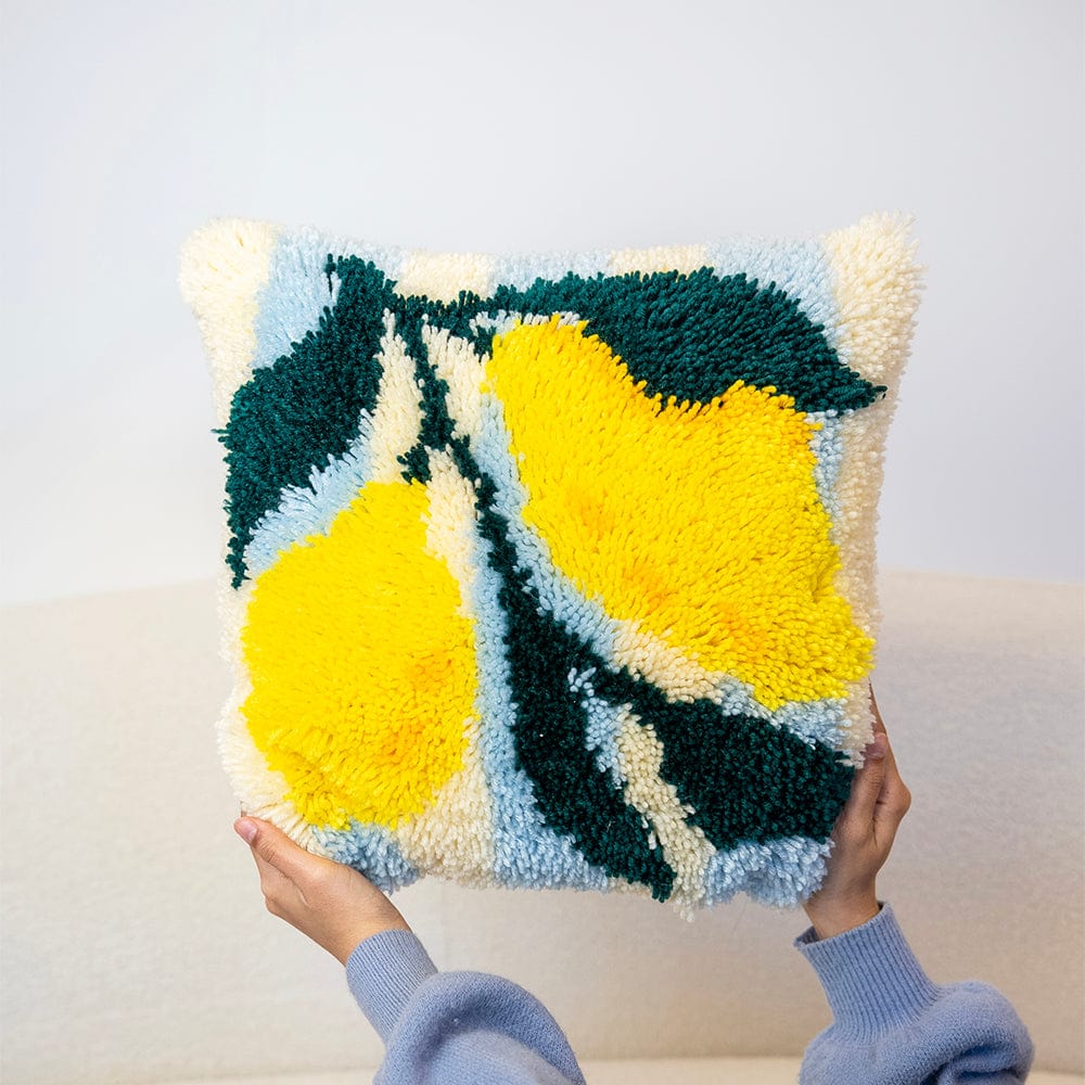 Craft Club Co RIPE STRIPES - LEMON Latch Hook Cushion Kit