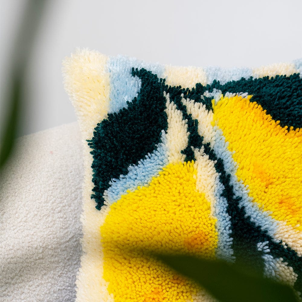 Craft Club Co RIPE STRIPES - LEMON Latch Hook Cushion Kit