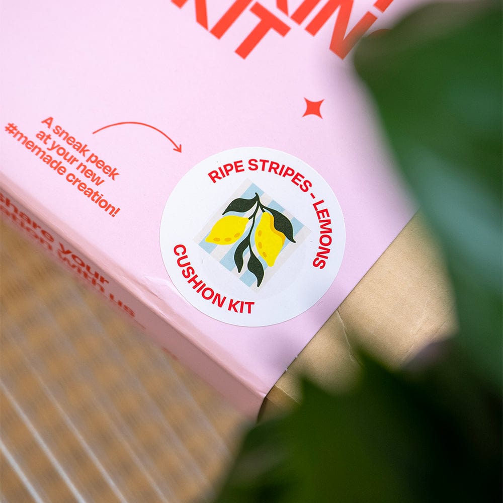 Craft Club Co RIPE STRIPES - LEMON Latch Hook Cushion Kit