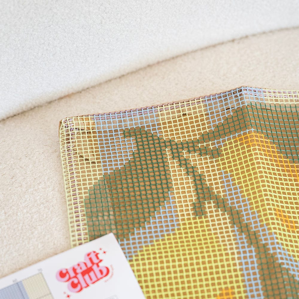 Craft Club Co RIPE STRIPES - LEMON Latch Hook Cushion Kit