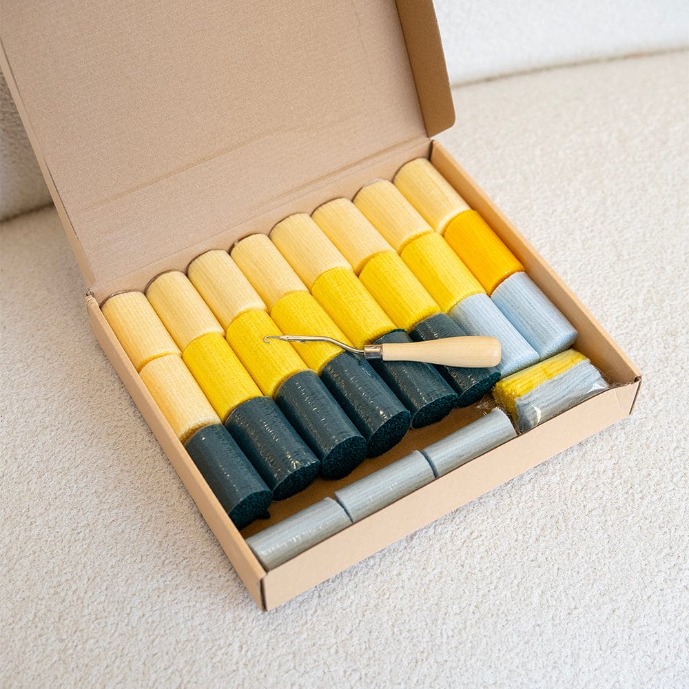 Craft Club Co RIPE STRIPES - LEMON Latch Hook Cushion Kit