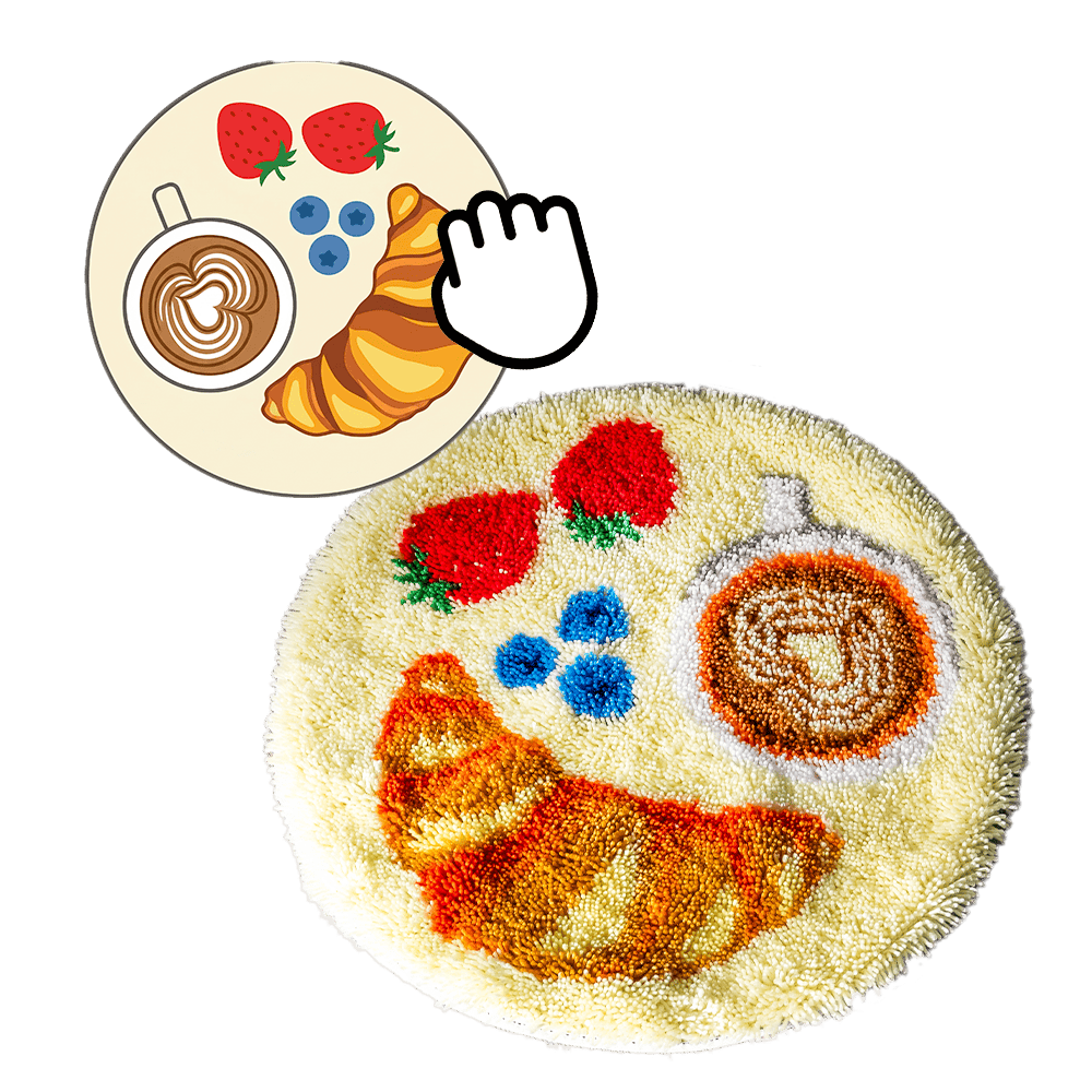 Craft Club Co CUSTOM CIRCLE RUG - Custom Latch Hook Rug Making Kit