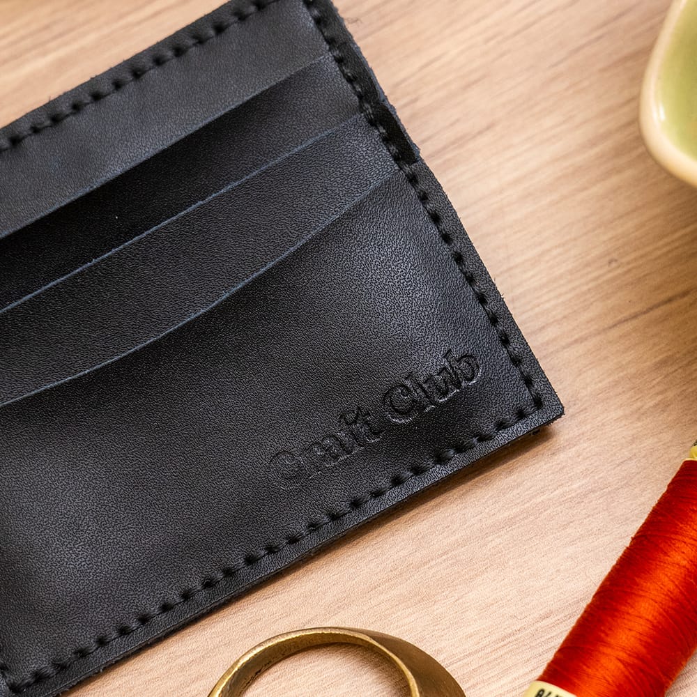 Craft Club Co NAPPA BLACK THE SLIP - Leather Cardholder Kit