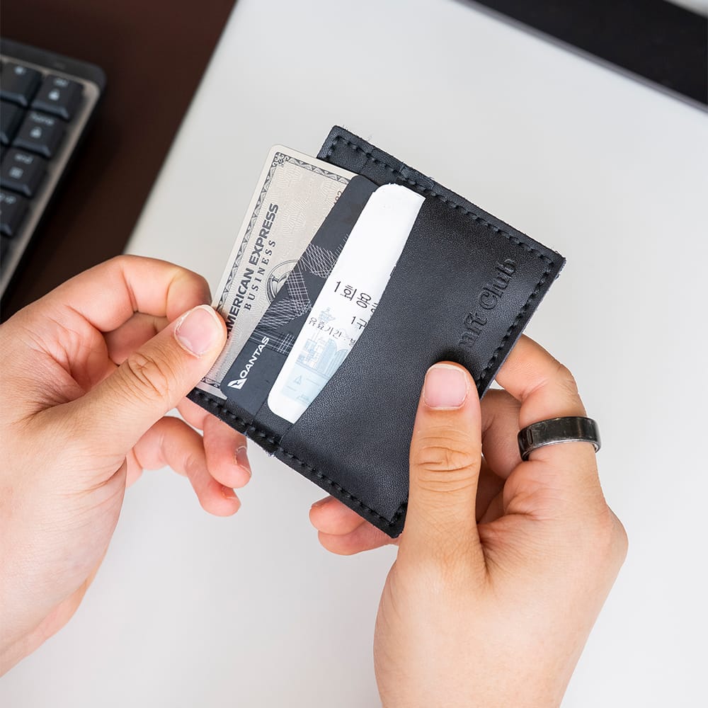 Craft Club Co NAPPA BLACK THE SLIP - Leather Cardholder Kit