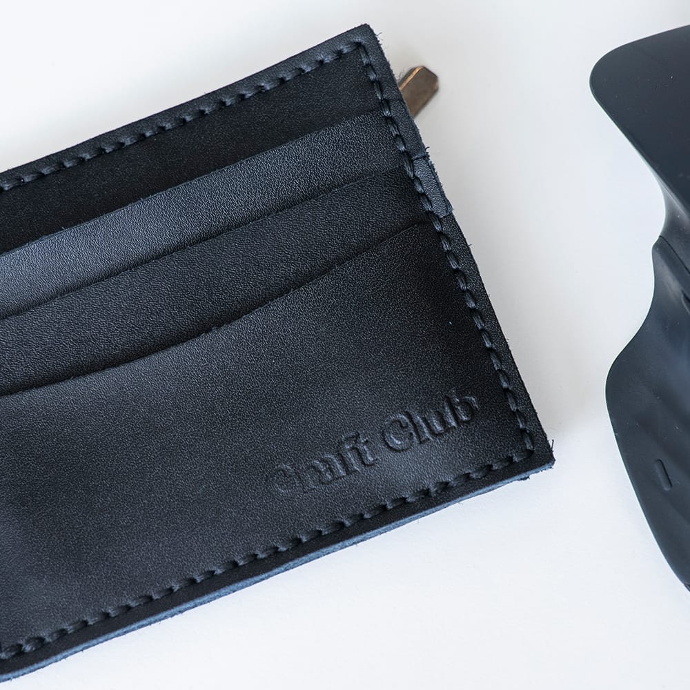 Craft Club Co NAPPA BLACK THE SLIP - Leather Cardholder Kit