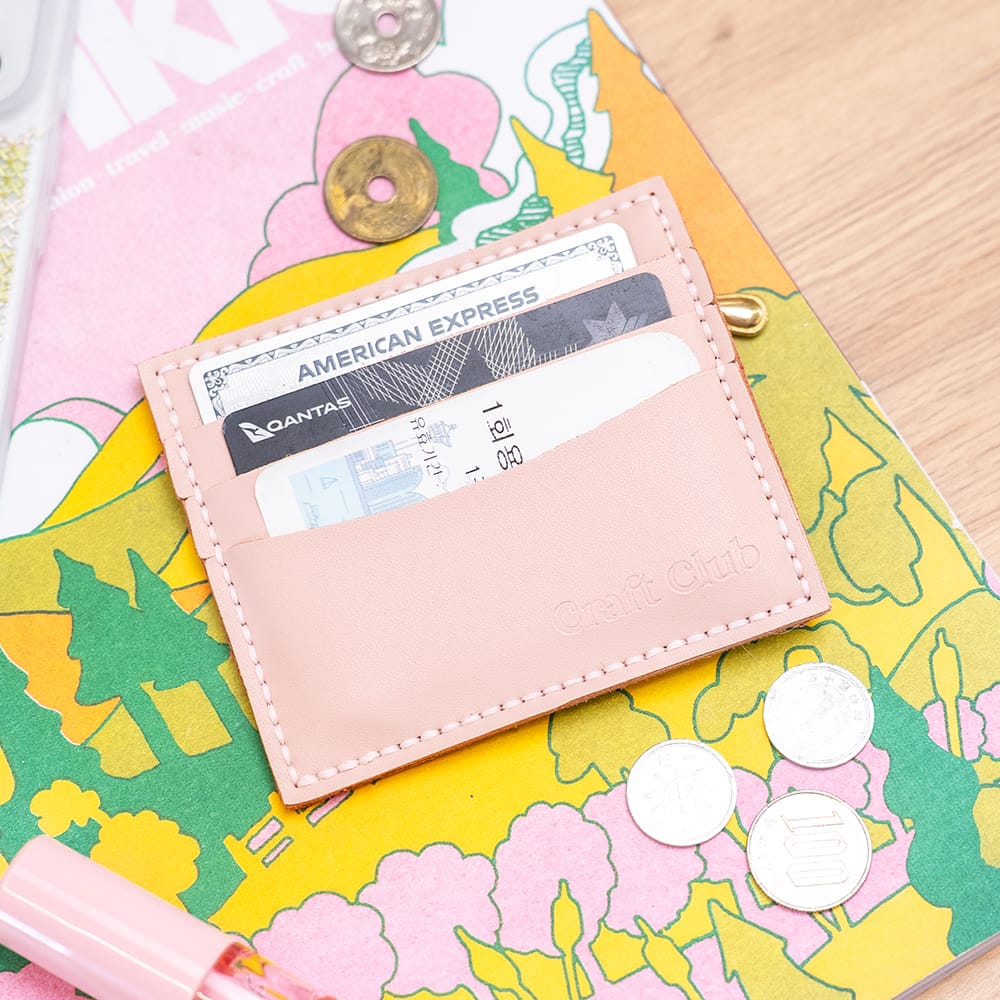 Craft Club Co PASTEL PINK THE SLIP - Leather Cardholder Kit