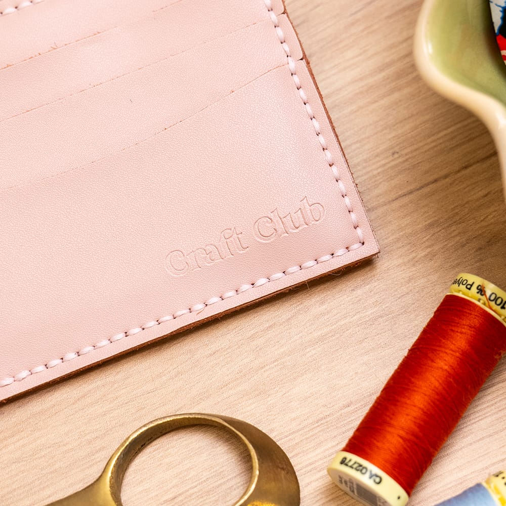 Craft Club Co PASTEL PINK THE SLIP - Leather Cardholder Kit