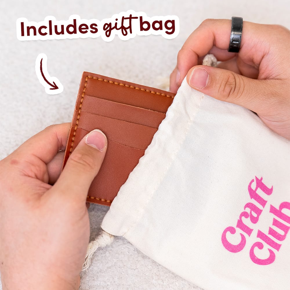 Craft Club Co TAN BROWN THE SLIP - Leather Cardholder Kit