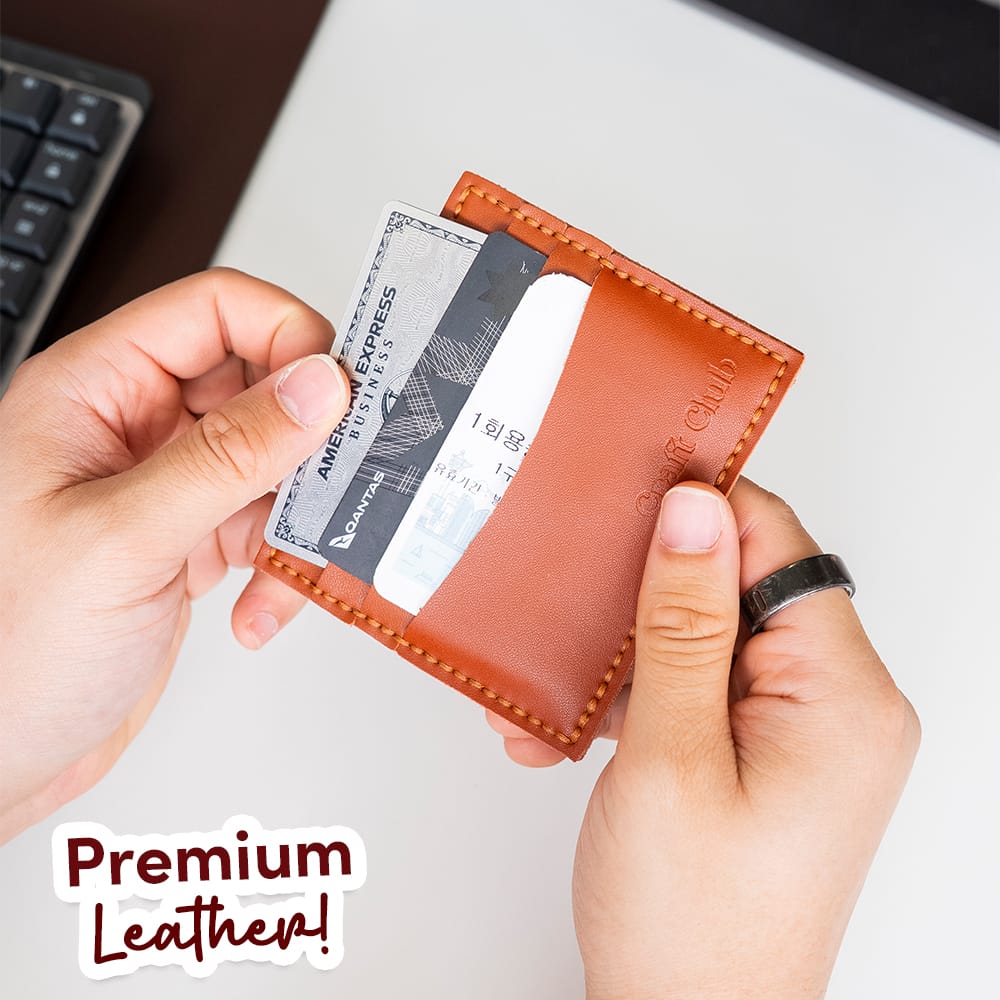 Craft Club Co TAN BROWN THE SLIP - Leather Cardholder Kit