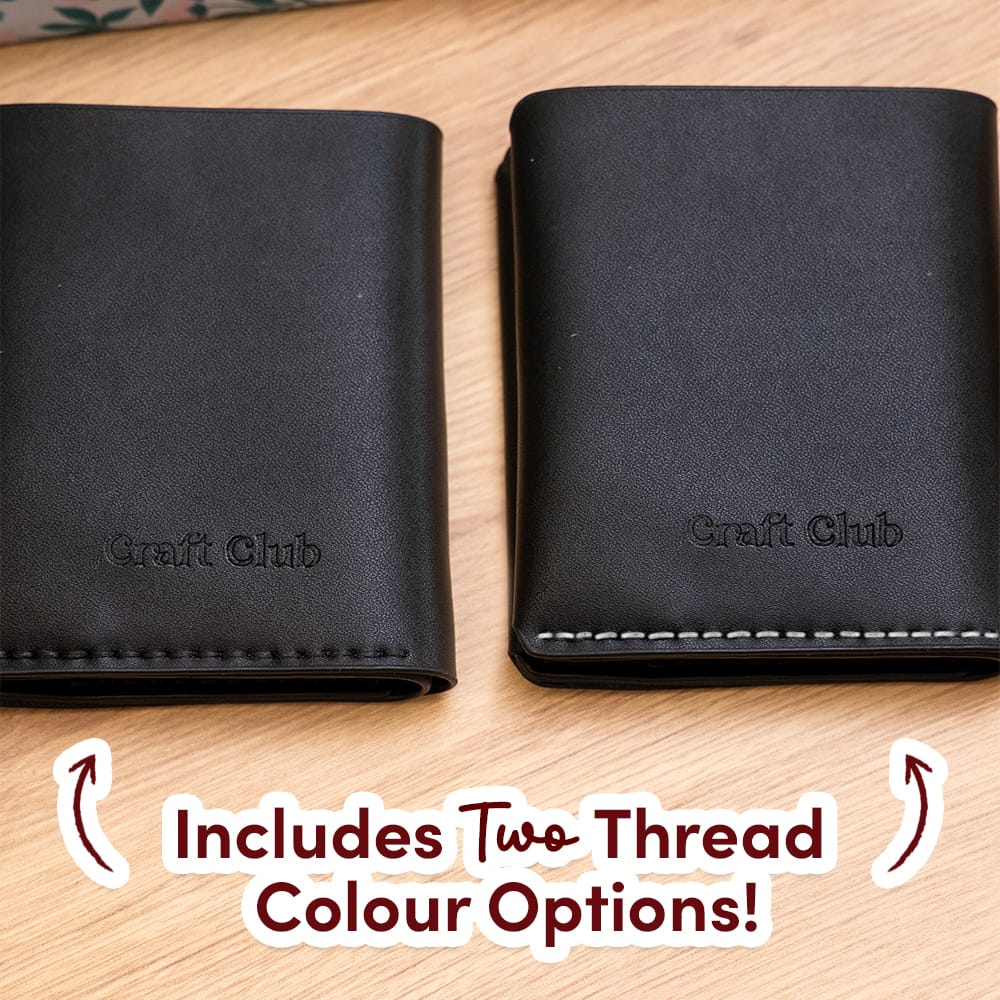 Craft Club Co NAPPA BLACK THE FOLD - Leather Wallet Kit